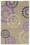 Judy Ross Hand-Knotted Custom Wool Carousel Rug oyster/grape/lilac/oyster silk