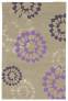 Judy Ross Hand-Knotted Custom Wool Carousel Rug oyster/grape/oyster silk/lilac