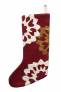 Judy Ross Textiles Hand-Embroidered Chain Stitch Carousel Stocking rouge/cream/gold rayon
