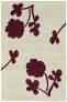 Judy Ross Hand-Knotted Custom Wool Clover Rug parchment/burgundy