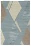 Judy Ross Hand-Knotted Custom Wool Diamonds Rug celadon/pewter/celadon silk/parchment