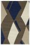 Judy Ross Hand-Knotted Custom Wool Diamonds Rug iron/oyster/navy/parchment