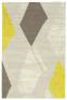 Judy Ross Hand-Knotted Custom Wool Diamonds Rug parchment/yellow/pewter/parchment silk