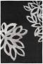 Judy Ross Hand-Knotted Custom Wool Lagoon Rug black/parchment silk/pewter silk
