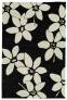 Judy Ross Hand-Knotted Custom Wool Lilies Rug black/parchment