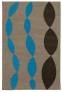 Judy Ross Hand-Knotted Custom Wool Necklace Rug cement/sky blue/chocolate