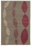 Judy Ross Hand-Knotted Custom Wool Necklace Rug pewter/pewter silk/mulberry silk/claret silk