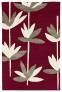Judy Ross Hand-Knotted Custom Wool Palm Rug berry/ivory/pewter silk