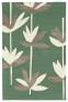 Judy Ross Hand-Knotted Custom Wool Palm Rug moss/ivory/pewter silk