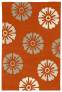 Judy Ross Hand-Knotted Custom Wool Rosette Rug coral/oyster/oyster silk/parchment silk
