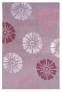 Judy Ross Hand-Knotted Custom Wool Rosette Rug mauve/mauve silk/raspberry/pink