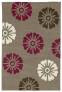 Judy Ross Hand-Knotted Custom Wool Rosette Rug pewter/berry/cream/fig