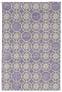 Judy Ross Hand-Knotted Custom Wool Small Pinwheels Rug lavender/parchment/lavender silk