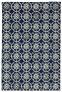 Judy Ross Hand-Knotted Custom Wool Small Pinwheels Rug midnight/parchment/parchment silk