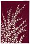 Judy Ross Hand-Knotted Custom Wool Spray Rug berry/ivory/silver