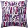 Judy Ross Textiles Hand-Embroidered Chain Stitch Static Throw Pillow cream/syren/lilac/claret/aubergine/purple