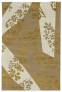 Judy Ross Hand-Knotted Custom Wool Stencil Rug blonde/parchment/gold silk