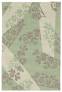 Judy Ross Hand-Knotted Custom Wool Stencil Rug celery/parchment/smoke