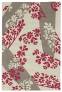 Judy Ross Hand-Knotted Custom Wool Stencil Rug parchment/smoke/carmine
