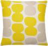 Judy Ross Textiles Hand-Embroidered Chain Stitch Tabla Throw Pillow cream/yellow/oyster
