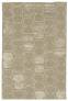 Judy Ross Hand-Knotted Custom Wool Tabla Outlined Rug oyster/cream/oyster silk