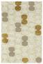 Judy Ross Hand-Knotted Custom Wool Tabla Outlined Rug parchment/gold silk/oyster