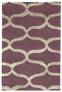 Judy Ross Hand-Knotted Custom Wool Waves Rug mulberry/oyster silk